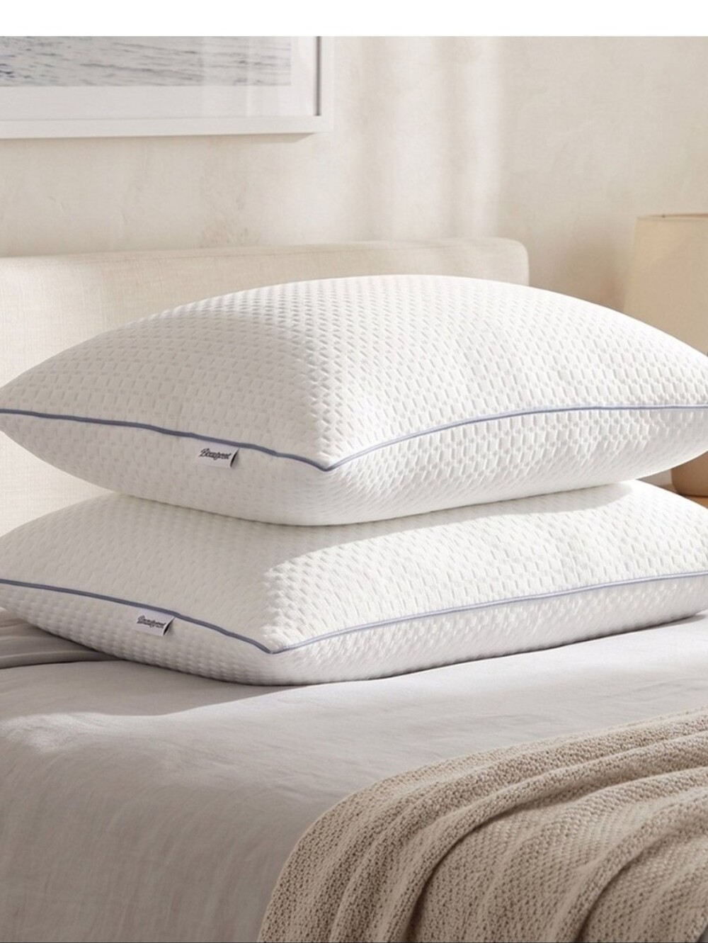Beautyrest Cooling Cluster Foam Pillow, Standard/Queen Size, 2-Pack